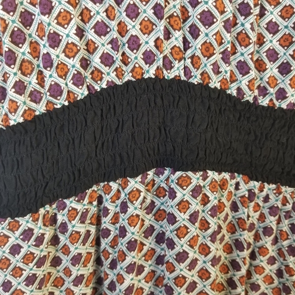 🦢 Bella Bird Print Dress Elastic Waist Cottagecore L 🍄 - Picture 4 of 6